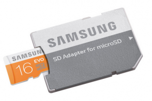 Samsung EVO MicroSDHC 16GB Memory Card with adapter